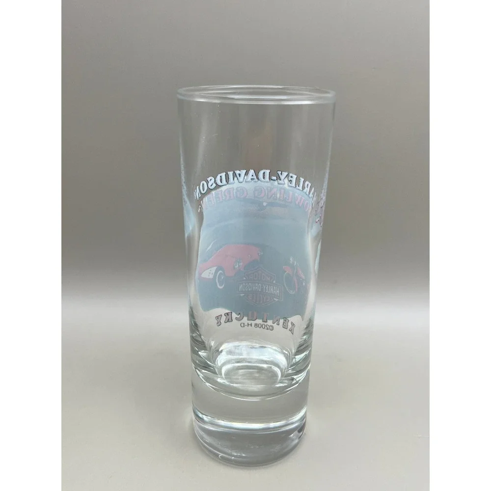 Harley-Davidson Bowling Green Kentucky Shot Glass 2008 Corvette Eagle Shooter